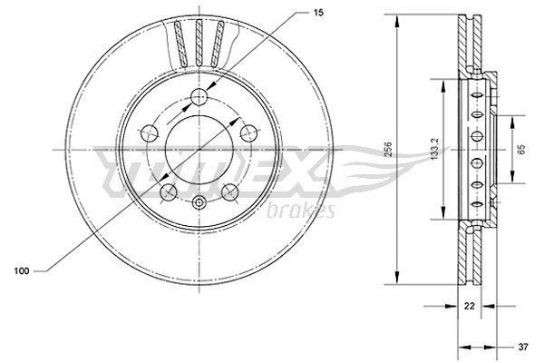 Brzdový kotúč TOMEX Brakes